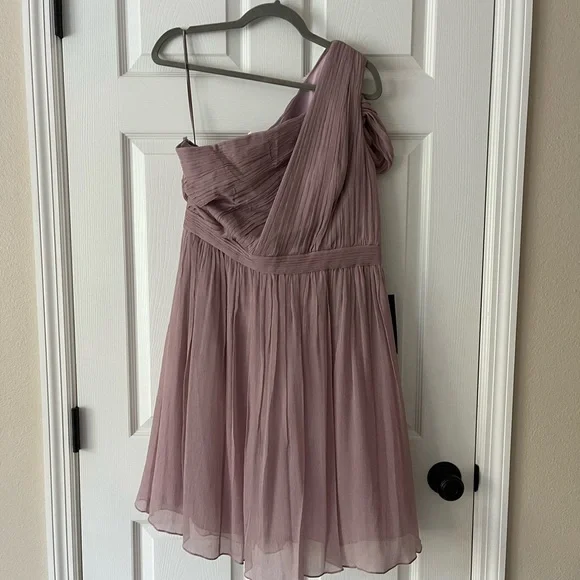 strapless open back dress Short Babydoll Homecoming Dress with Lace-Up Corset Blush / Large main image 1